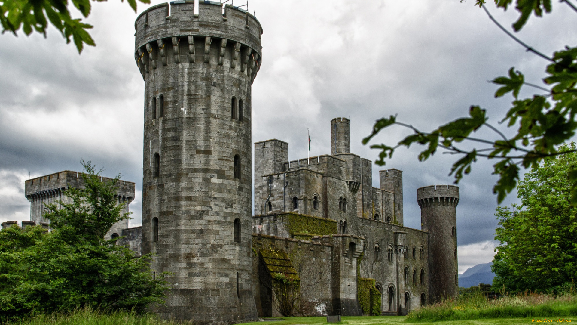 penrhyn, castle, города, замки, англии, замок, парк