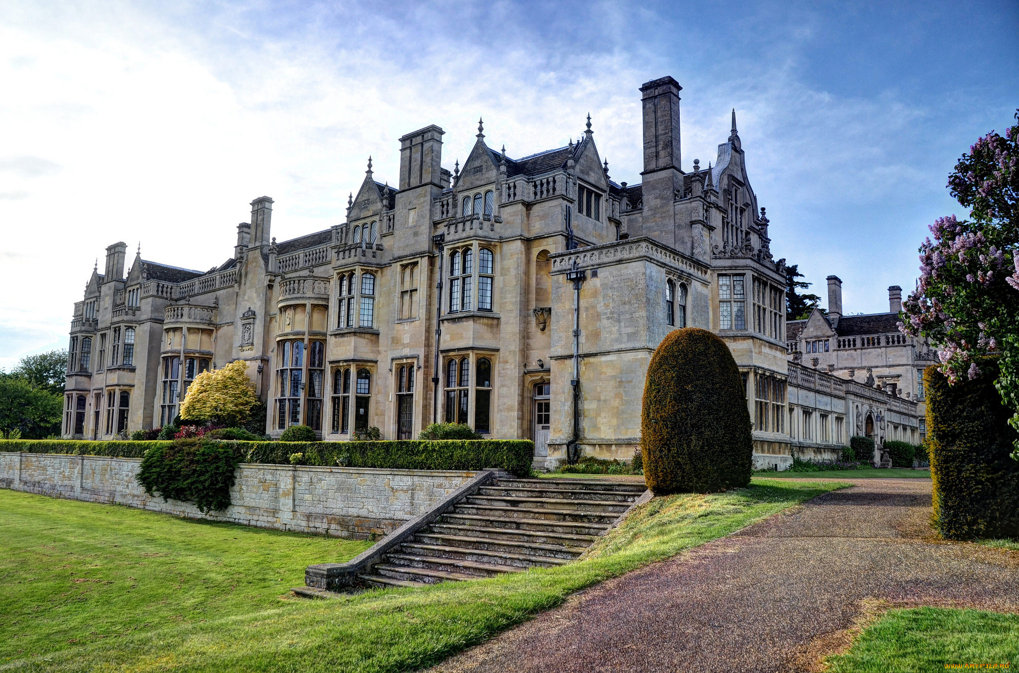 rushton, hall, , northamptonshire, города, -, здания, , дома, отель, парк