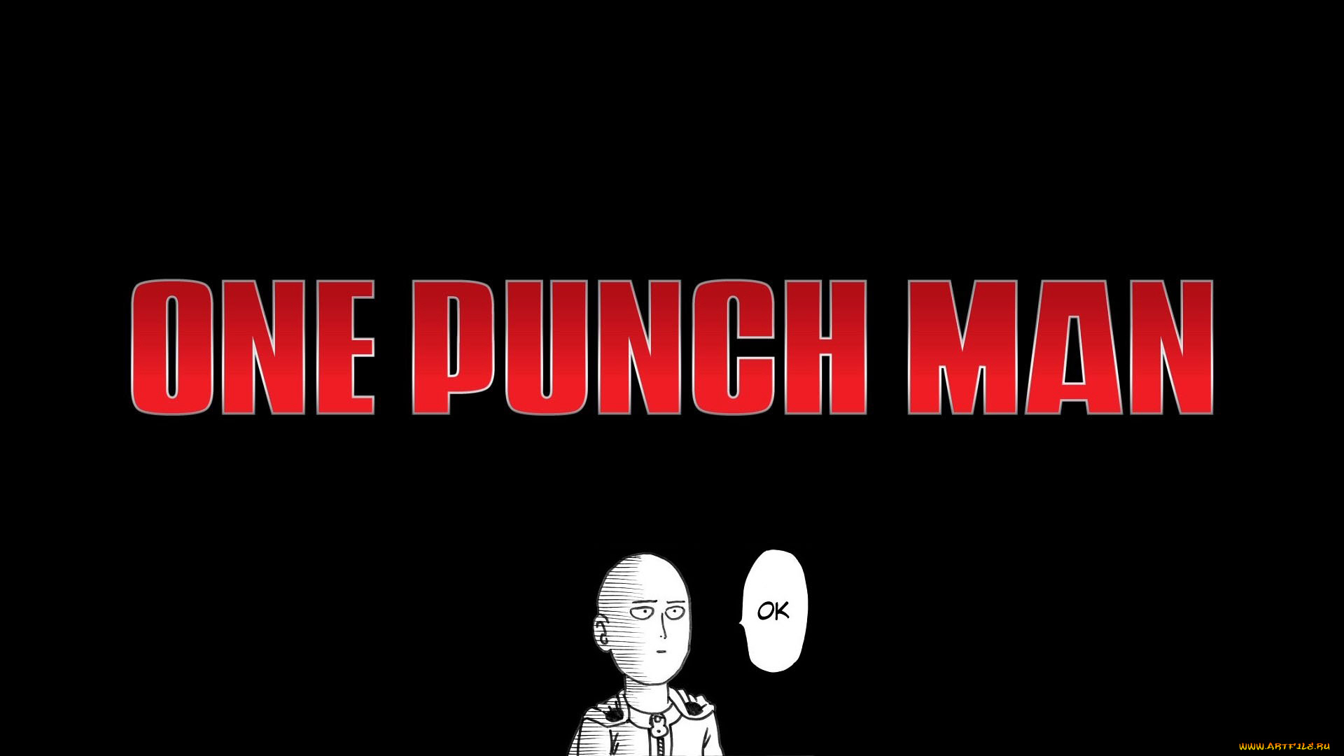аниме, one, punch, man, сайтама