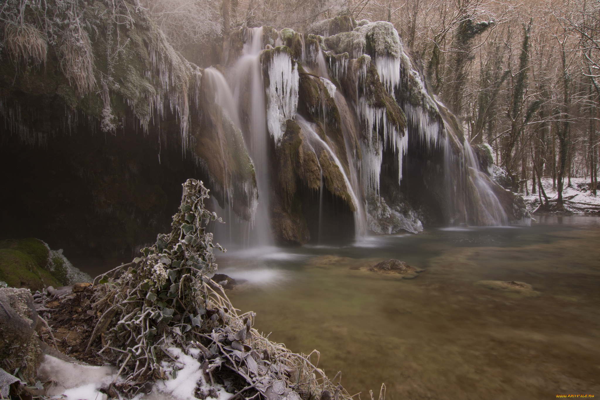 природа, восходы, закаты, водопад, река, лес