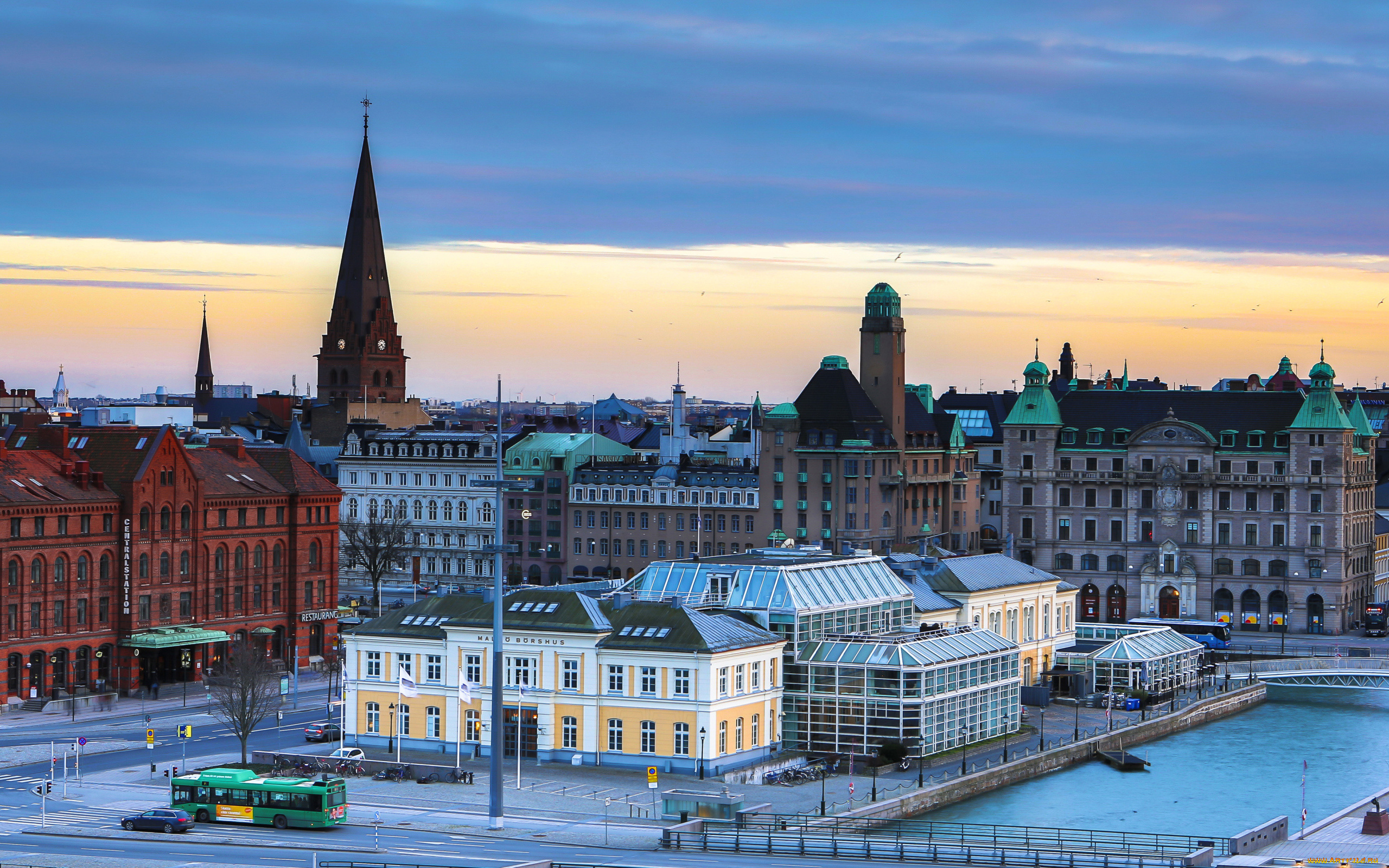 malm, , sweden, города, -, панорамы, транспорт, дома, здания, панорама