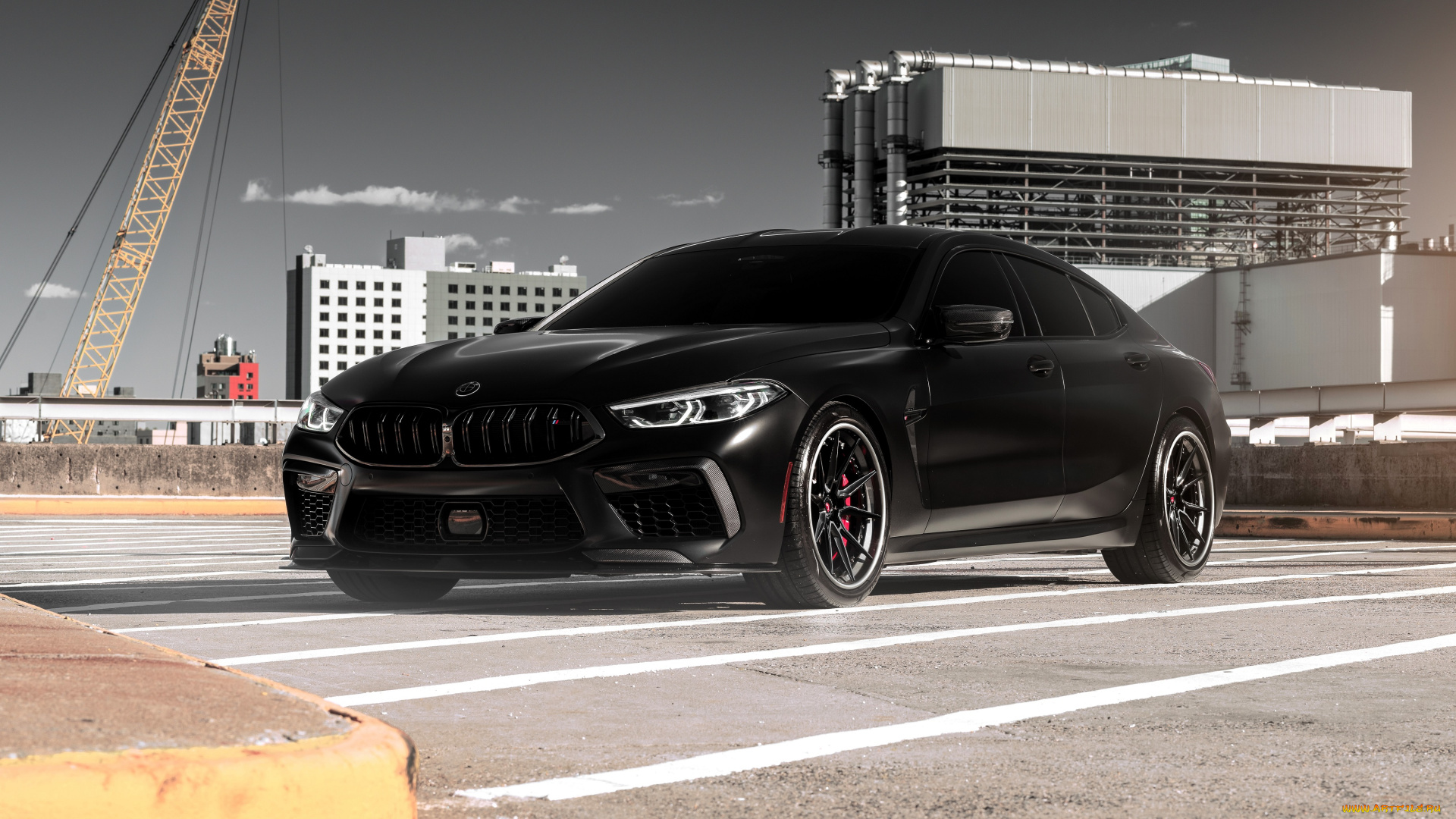 bmw, m8, 2020, автомобили, bmw, черный, стройка