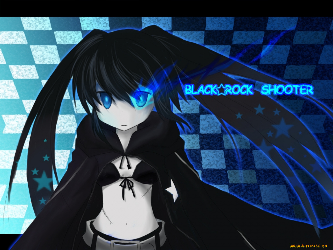 аниме, black, rock, shooter