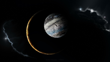 Картинка космос арт сияния планеты