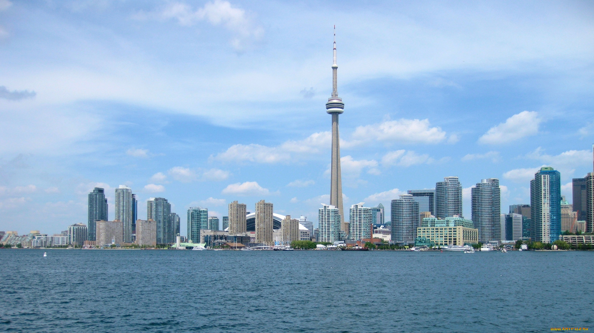 города, торонто, канада, панорама, здания, небоскрёбы, мегаполис