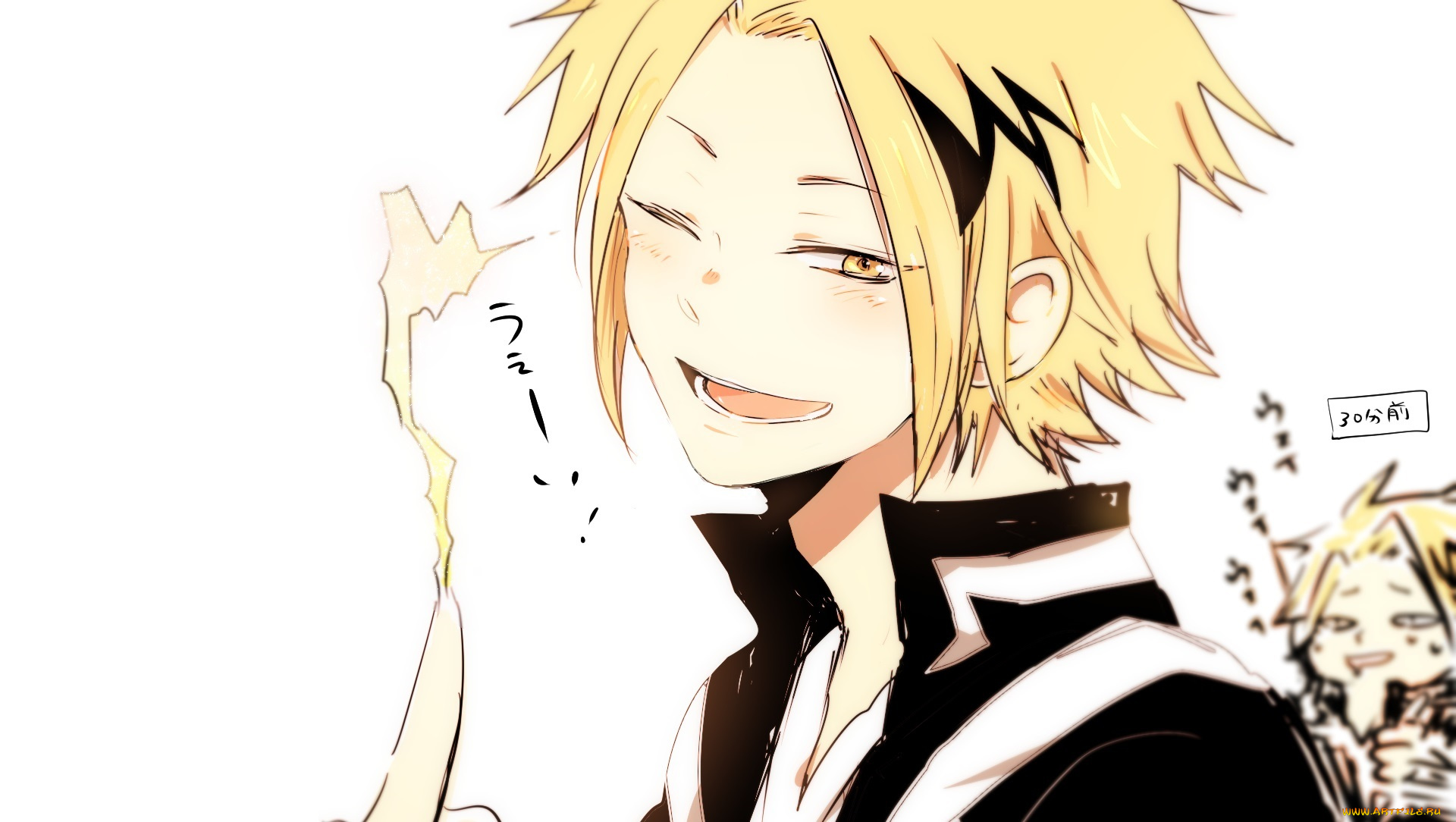 аниме, boku, no, hero, academia, kaminari, denki