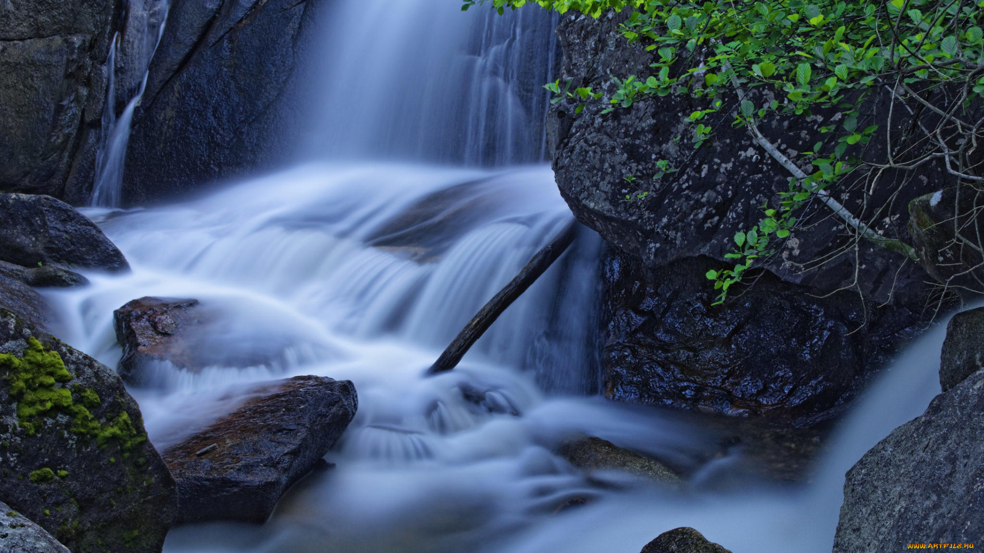 природа, водопады, камни, течение, водопад