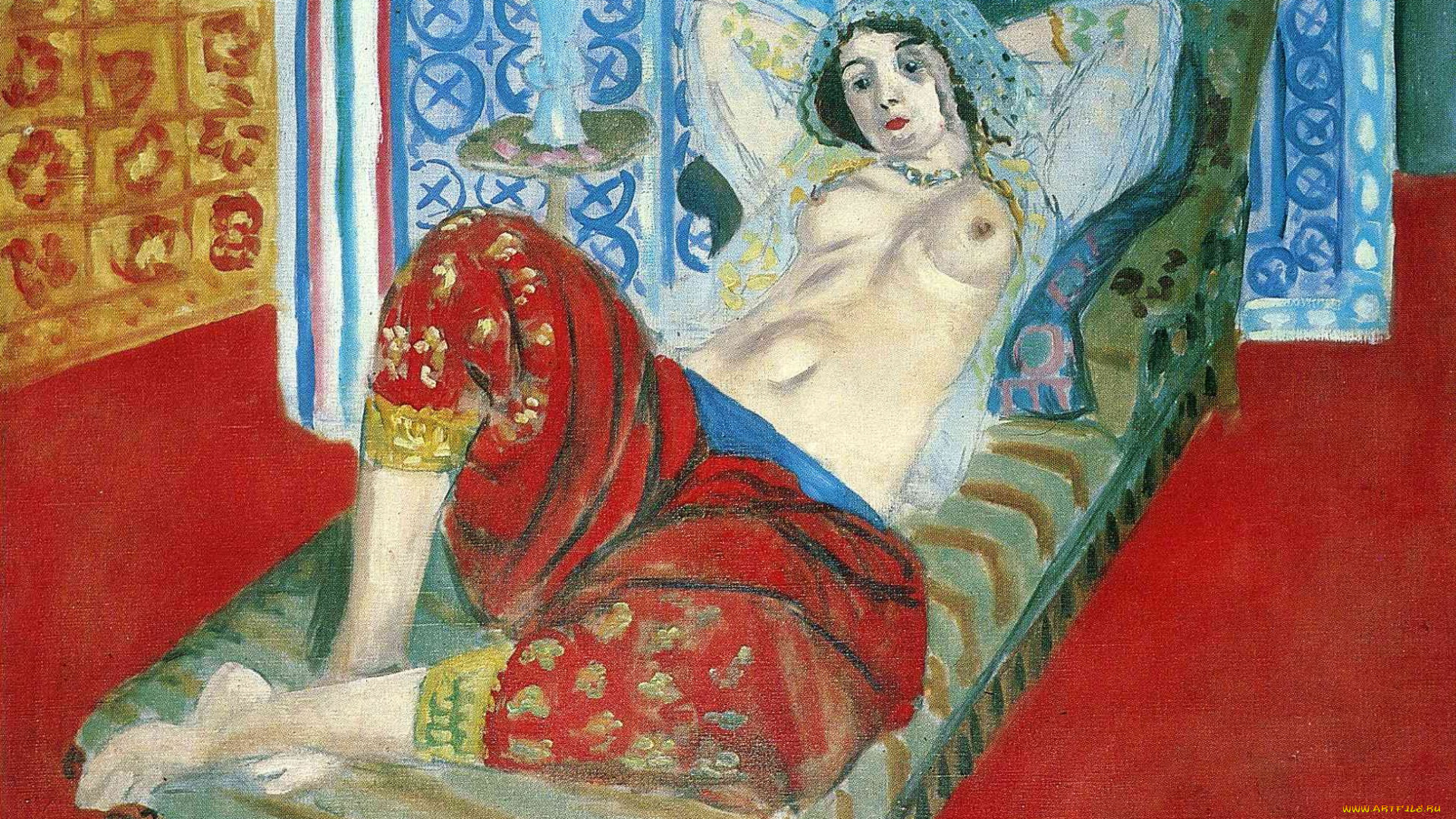 henri, matisse, рисованные, одалиска