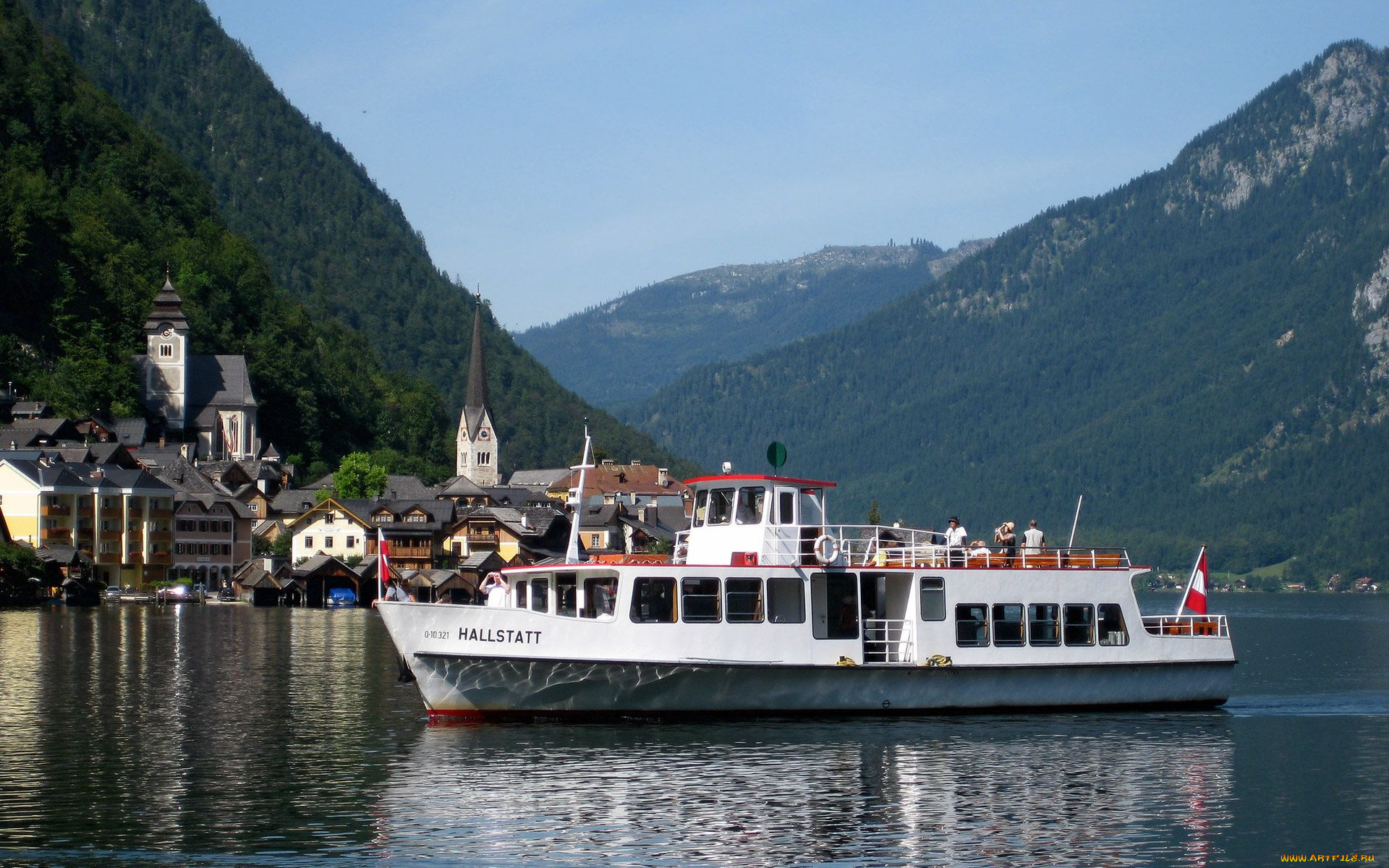 hallstatt, austria, корабли, теплоходы