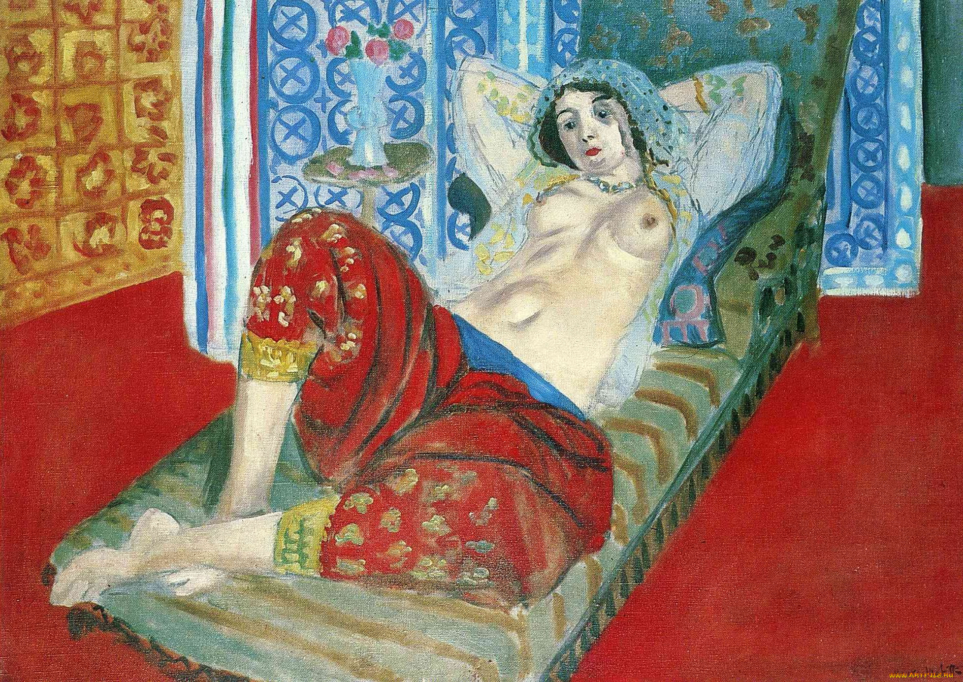 henri, matisse, рисованные, одалиска