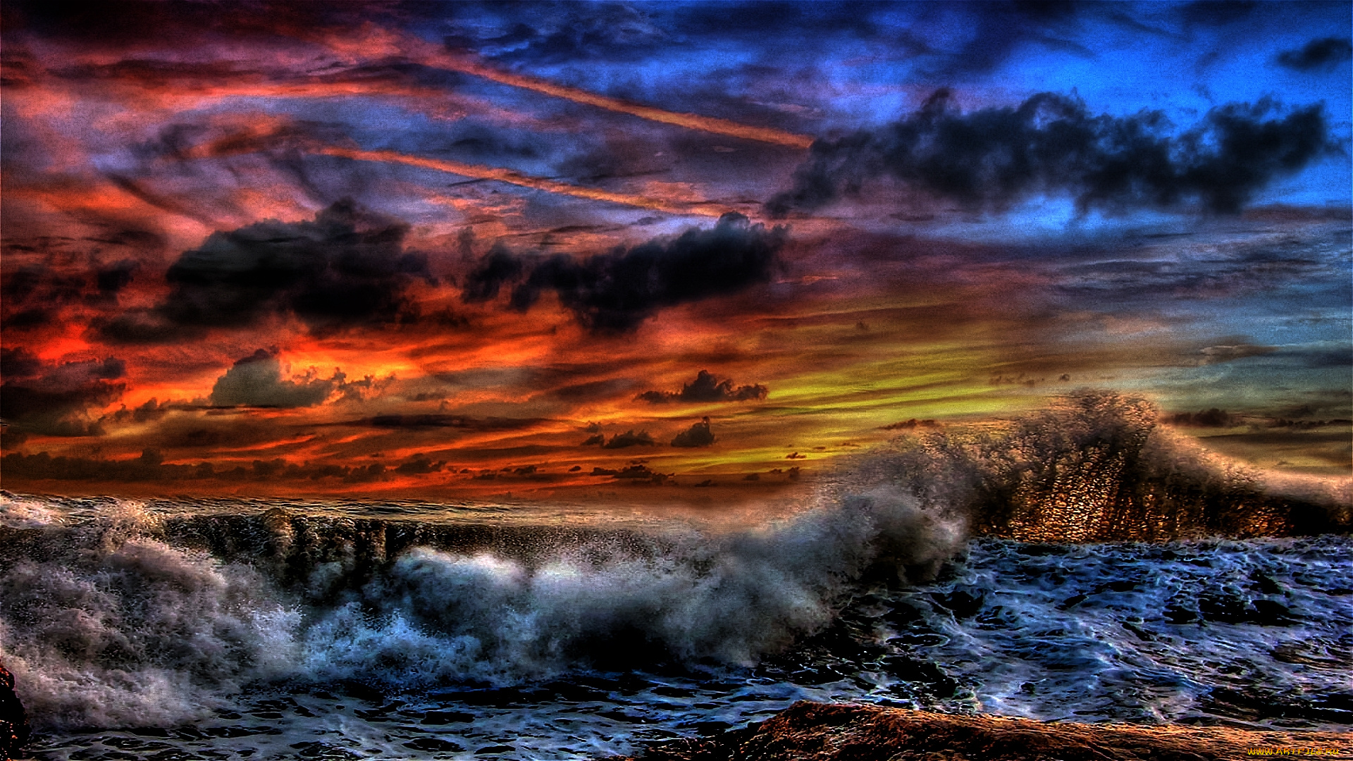 tempestuous, природа, стихия, волны, брызги, небо, тучи, сумрак, шторм, краски, море