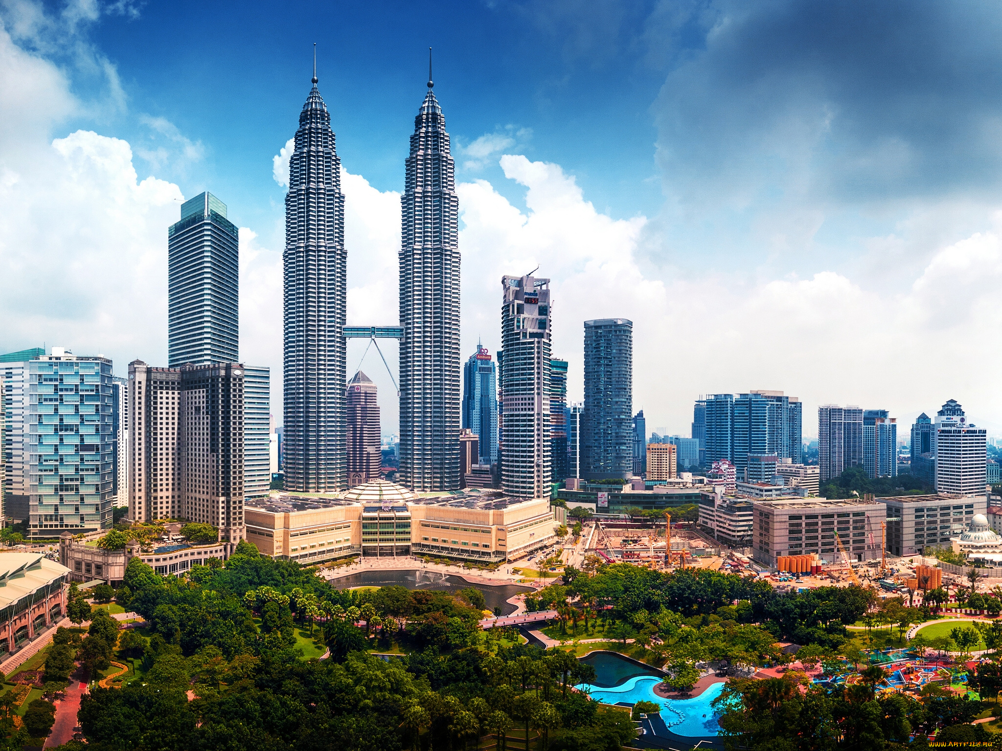 petronas, towers, kuala, lumpur, malaysia, города, куала, лумпур, малайзия, здания, панорама, небоскрёбы, башни, петронас