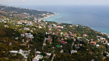 Картинка крым Ялта города панорамы дома море побережье