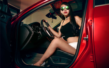 Картинка автомобили авто+с+девушками взгляд автомобиль азиатка девушка