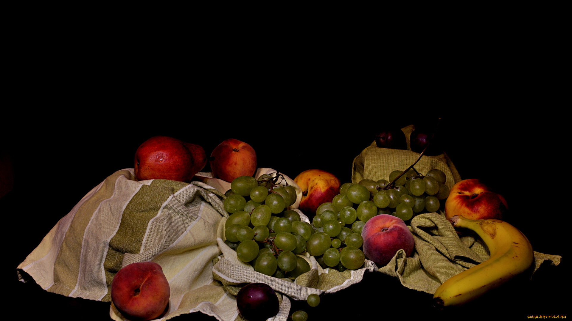 еда, фрукты, , ягоды, яблоко, виноград, персики
