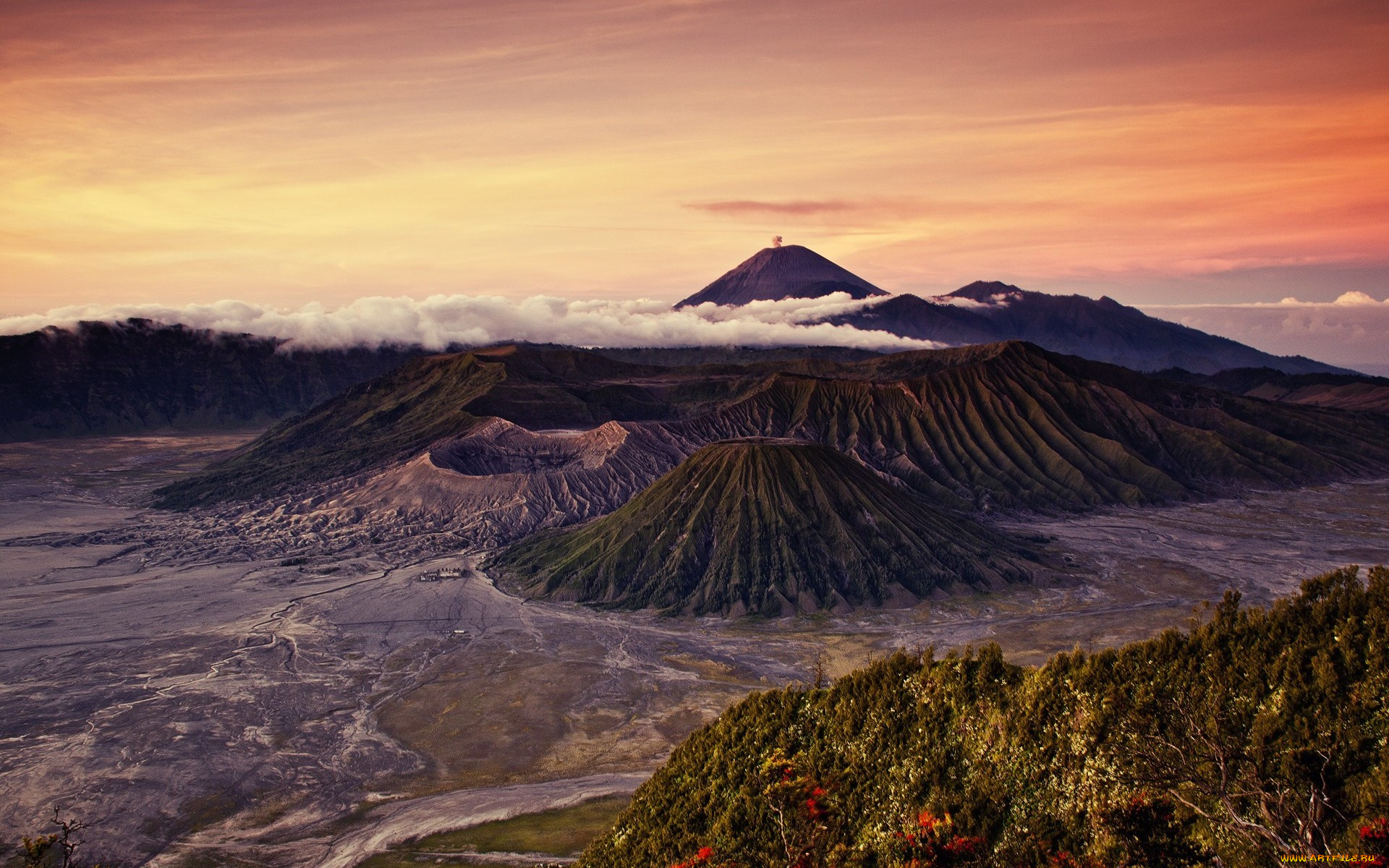 природа, горы, гора, бромо, индонезия