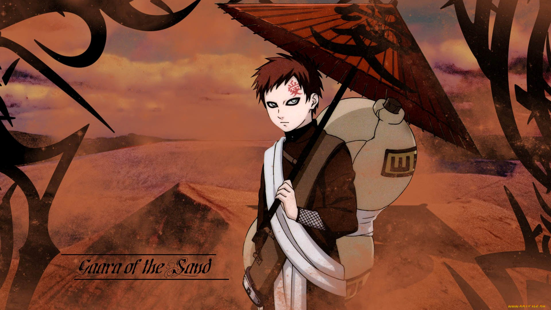 аниме, naruto, gaara, shinobi, fifth, kazekage, sand