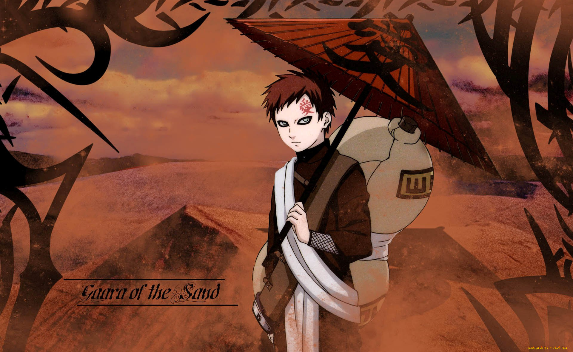 аниме, naruto, gaara, shinobi, fifth, kazekage, sand