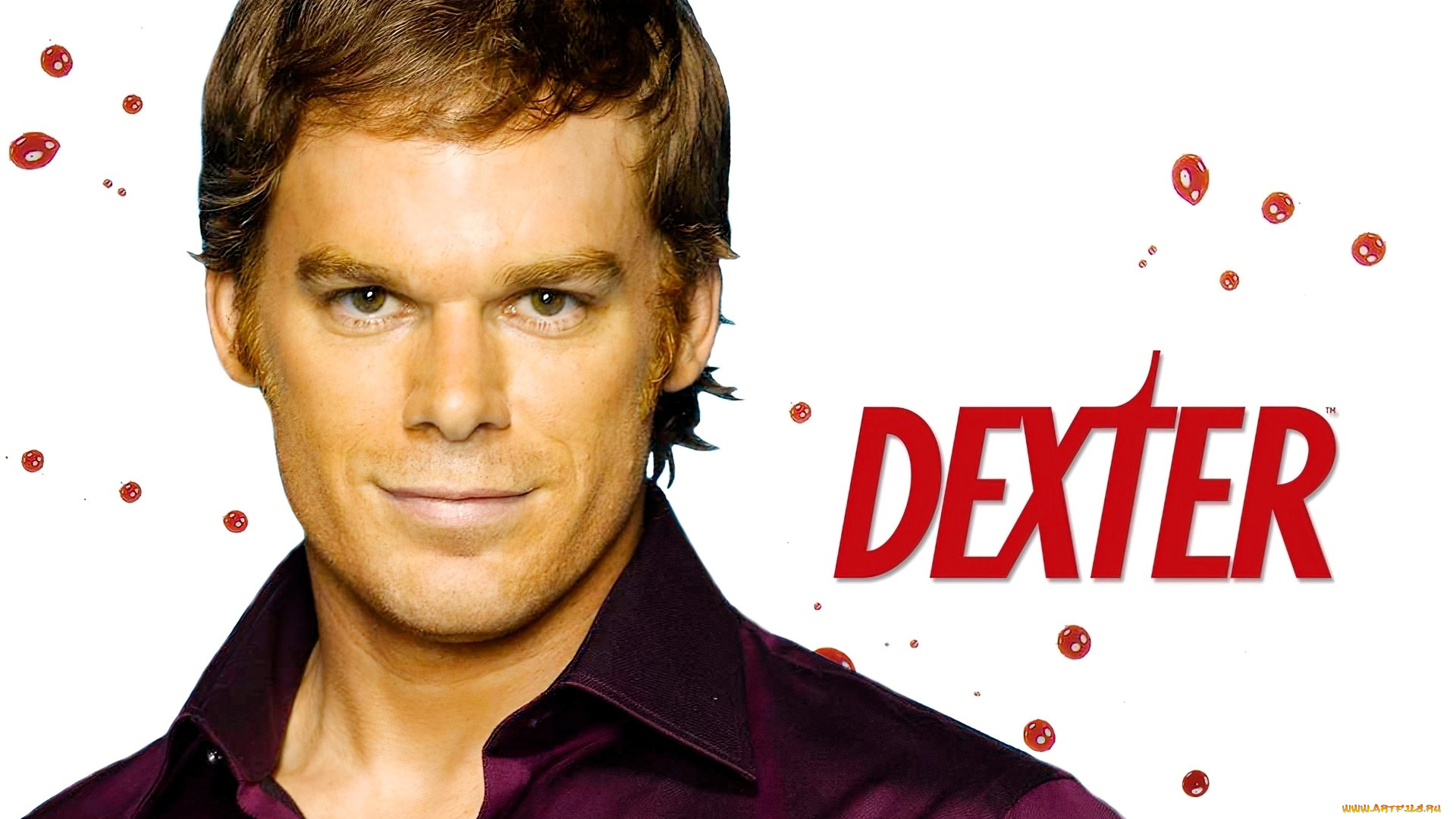 кино, фильмы, dexter, декстер, лицо, рубашка, маньяк, кровь