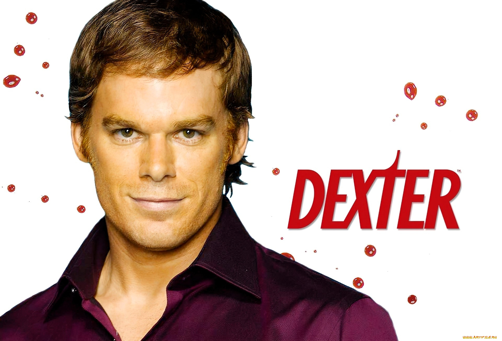 кино, фильмы, dexter, декстер, лицо, рубашка, маньяк, кровь