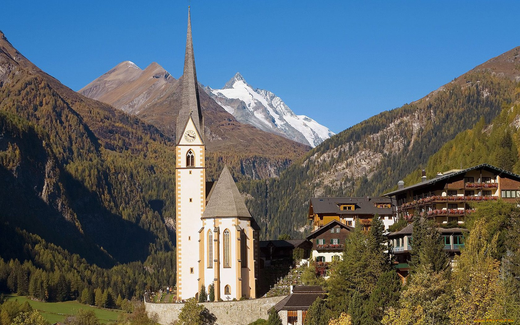 heiligenblut, austria, города, католические, соборы, костелы, аббатства