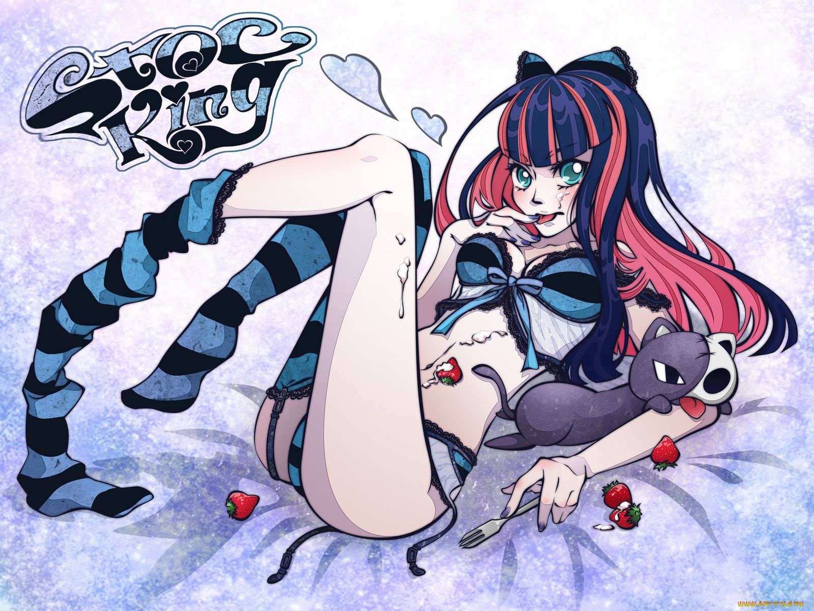 аниме, panty, stocking, with, garterbelt