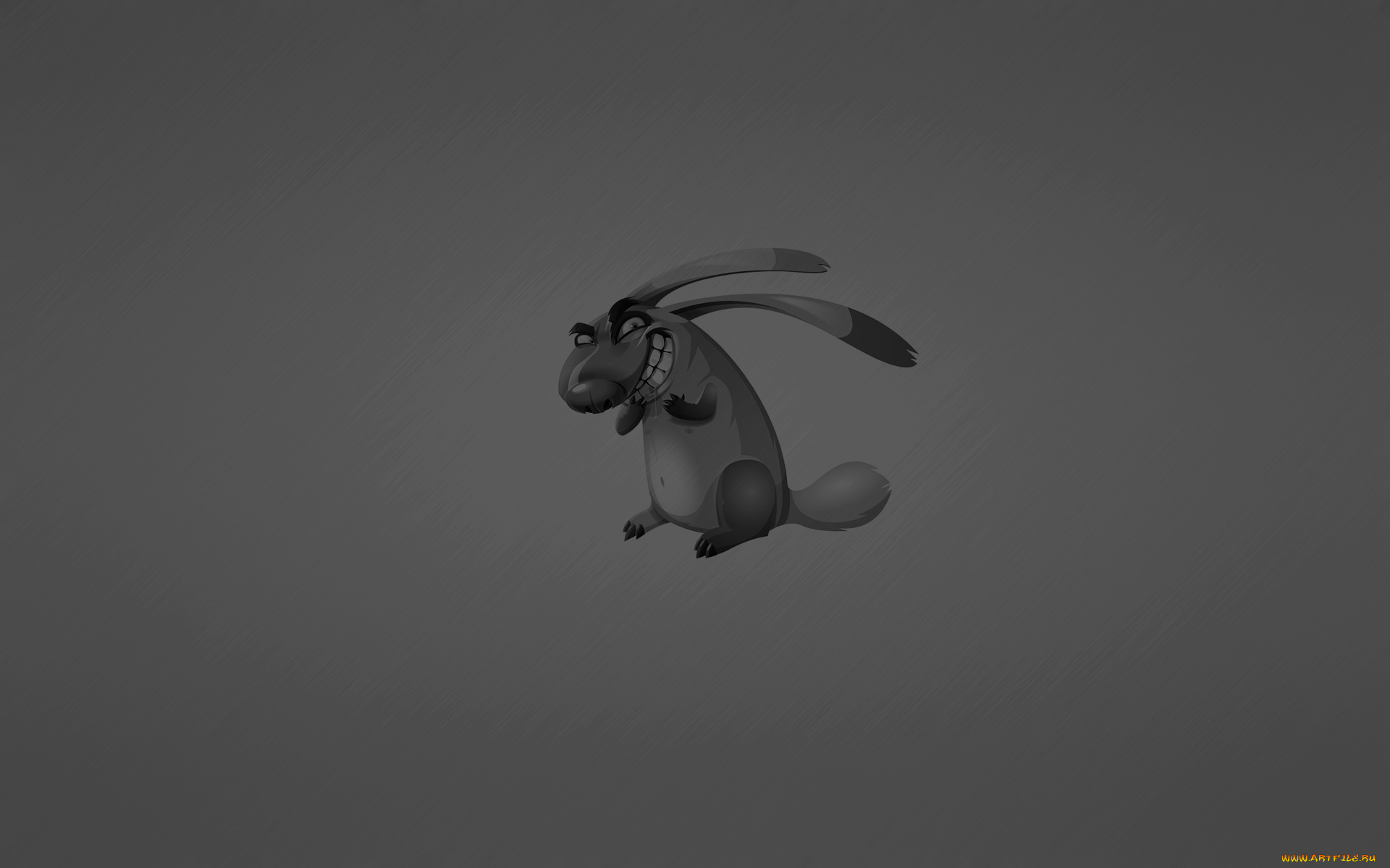 кролик, векторная, графика, заяц, серый