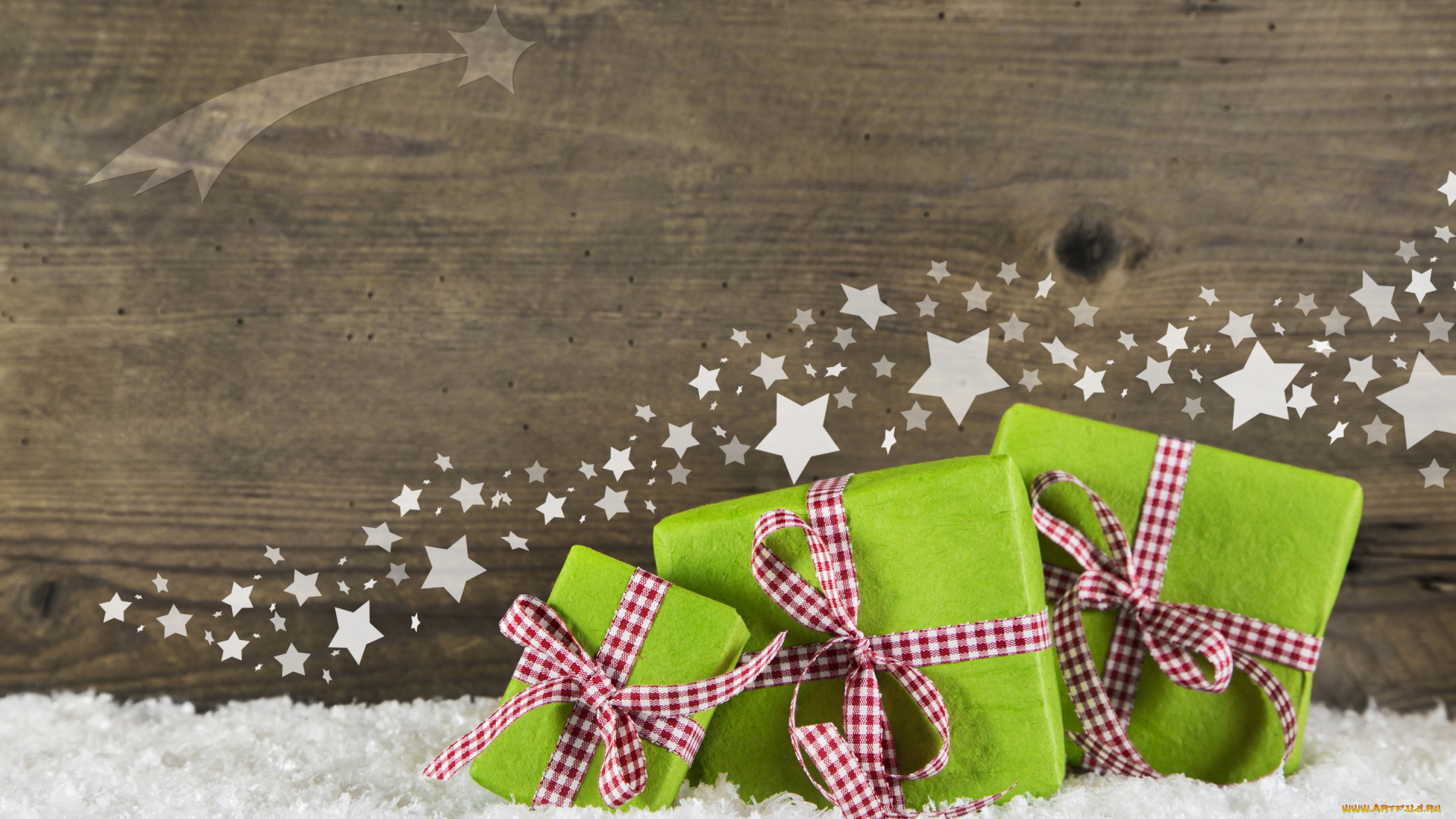 праздничные, подарки, и, коробочки, gifts, christmas, подарки, новый, год, рождество, wood, decoration, snow