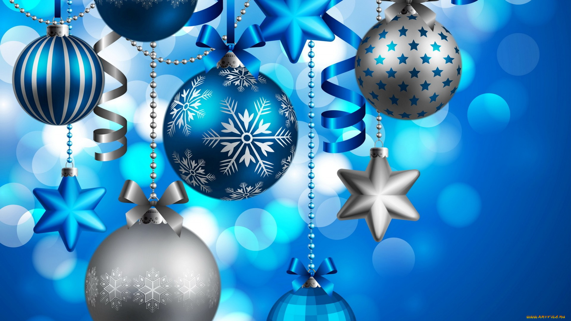 праздничные, векторная, графика, , новый, год, new, year, новый, год, christmas, blue, balls, decoration, рождество, шары