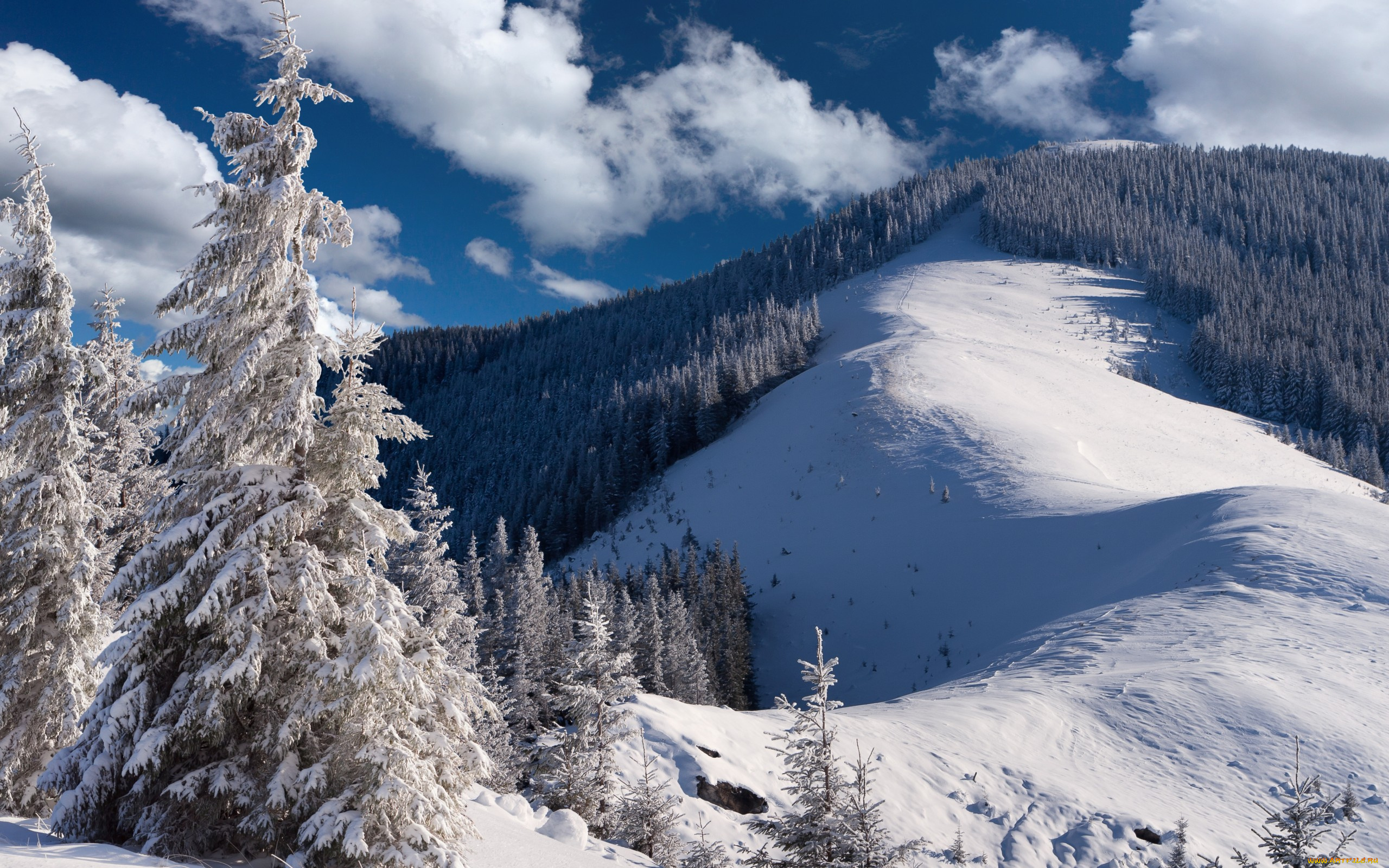 природа, зима, winter, landscape, snow, снег, небо, облака, горы