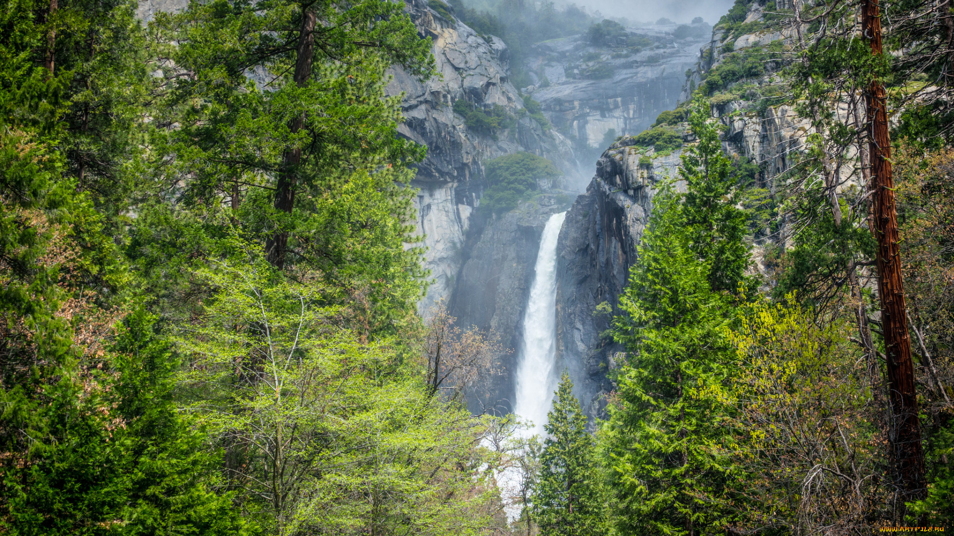 природа, водопады, простор