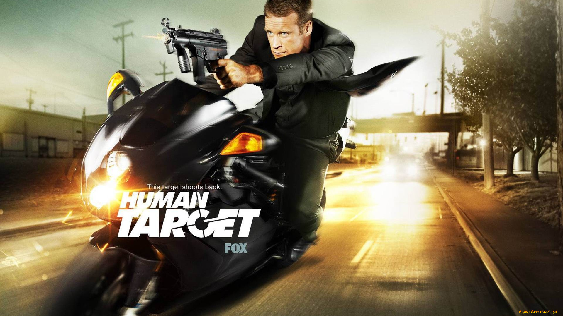 кино, фильмы, human, target, мужчина, оружие, мотоцикл, скорость