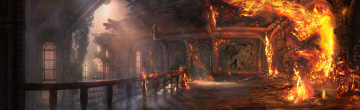 обоя uncharted, drake`s, deception, видео, игры, пожар, замок