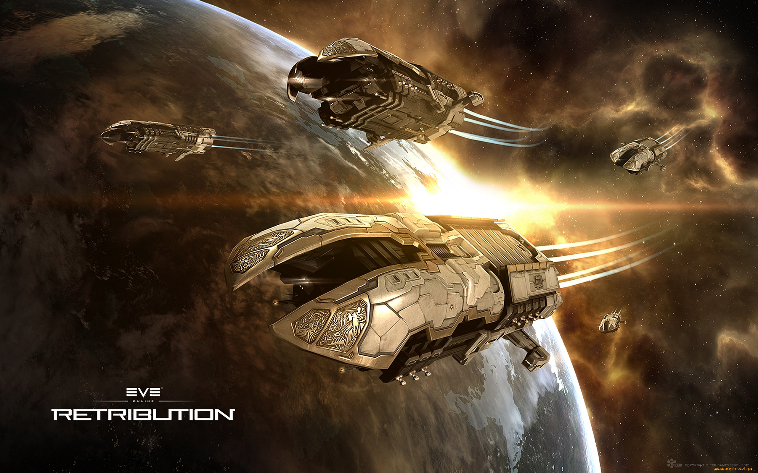 eve, online, видео, игры, retribution