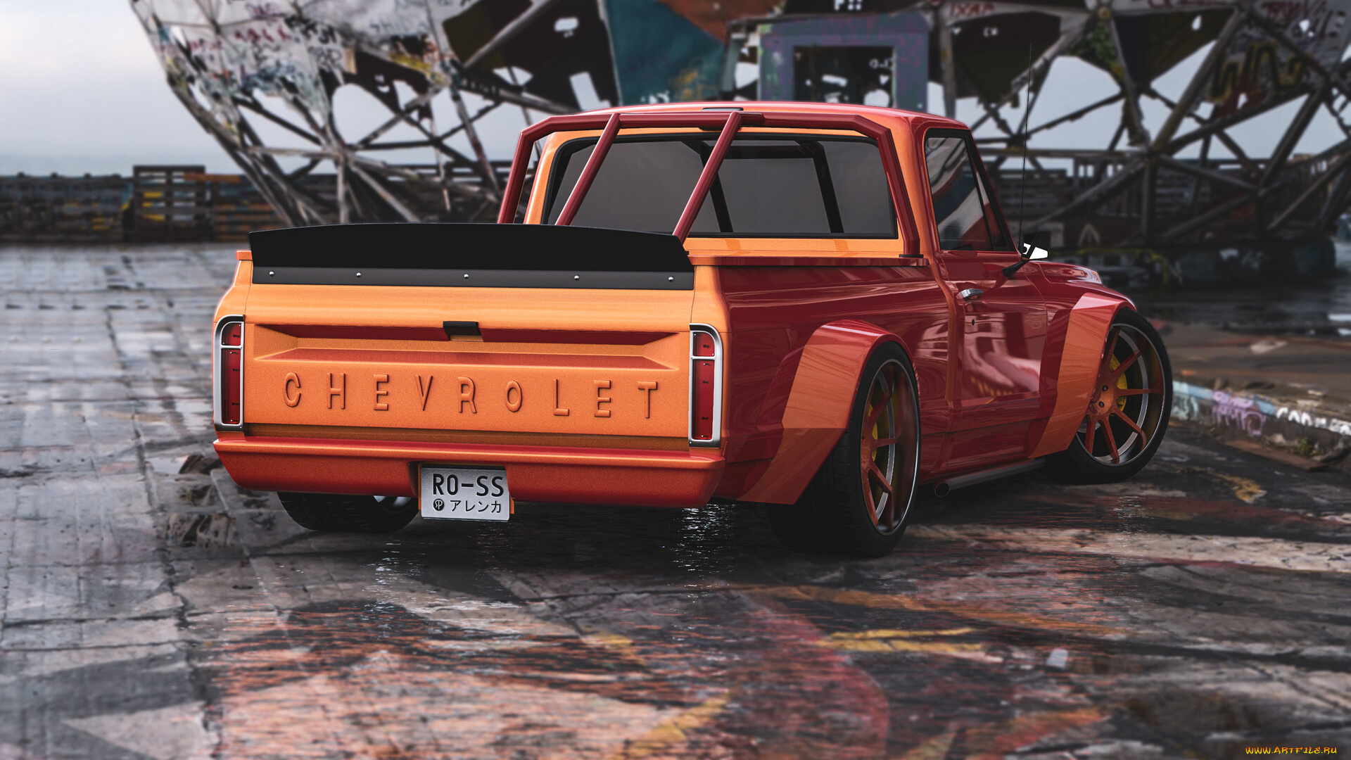 chevrolet, c10, slammed, автомобили, виртуальный, тюнинг, chevrolet, c10, slammed, американская, классика, и, мощь