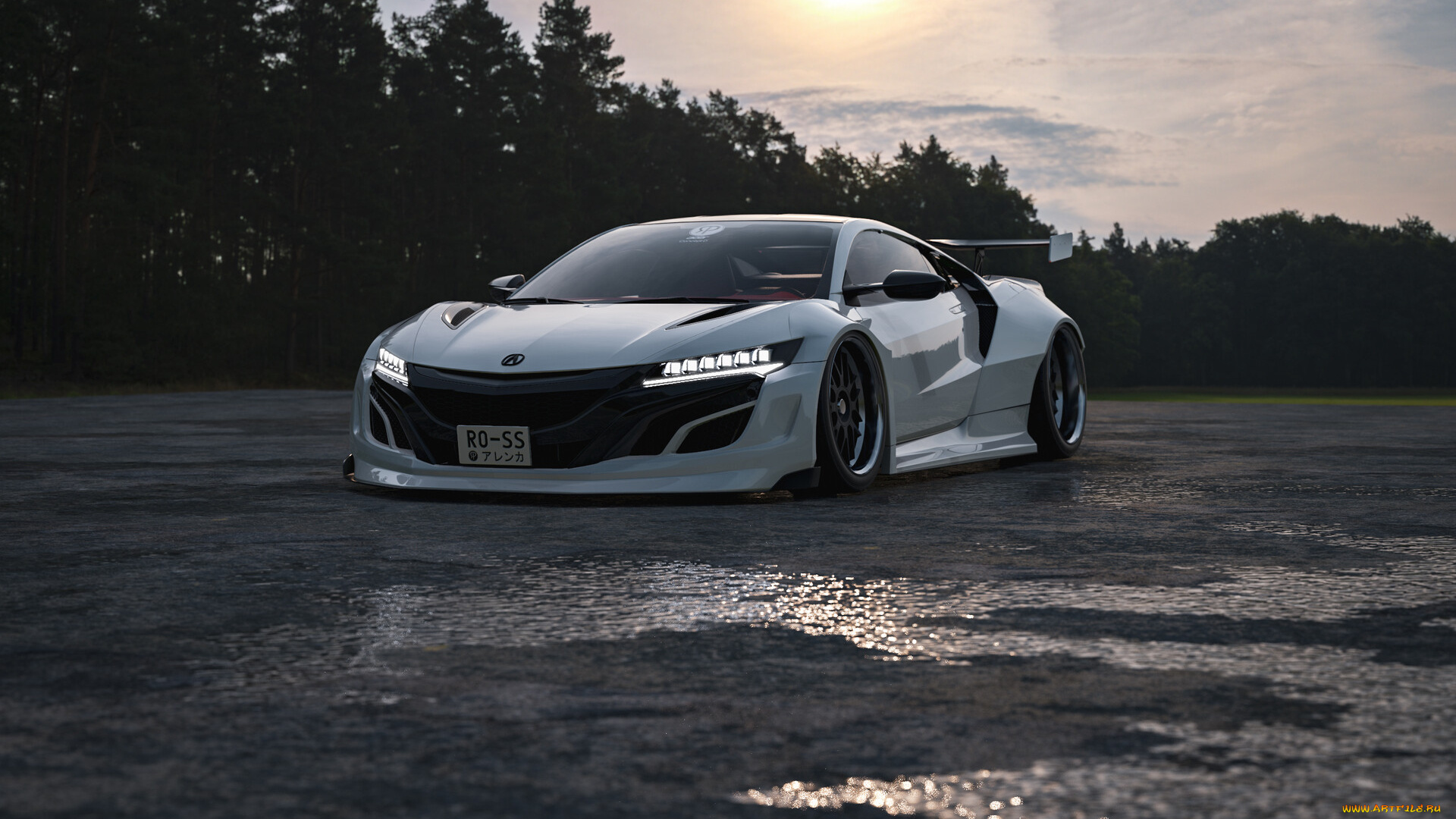 honda, acura, nsx, widebody, автомобили, виртуальный, тюнинг, honda, acura, nsx, widebody, эта, девчёнка, такую, грязь, может, варить, мама, мия