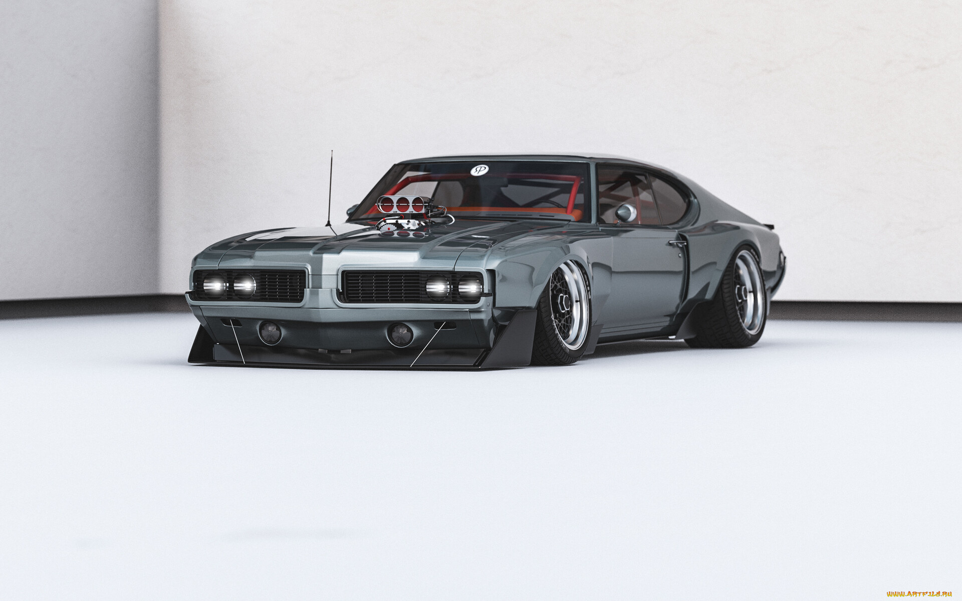 oldsmobile, 442, widebody, автомобили, виртуальный, тюнинг, oldsmobile, 442, widebody, американская, классика, и, мощь