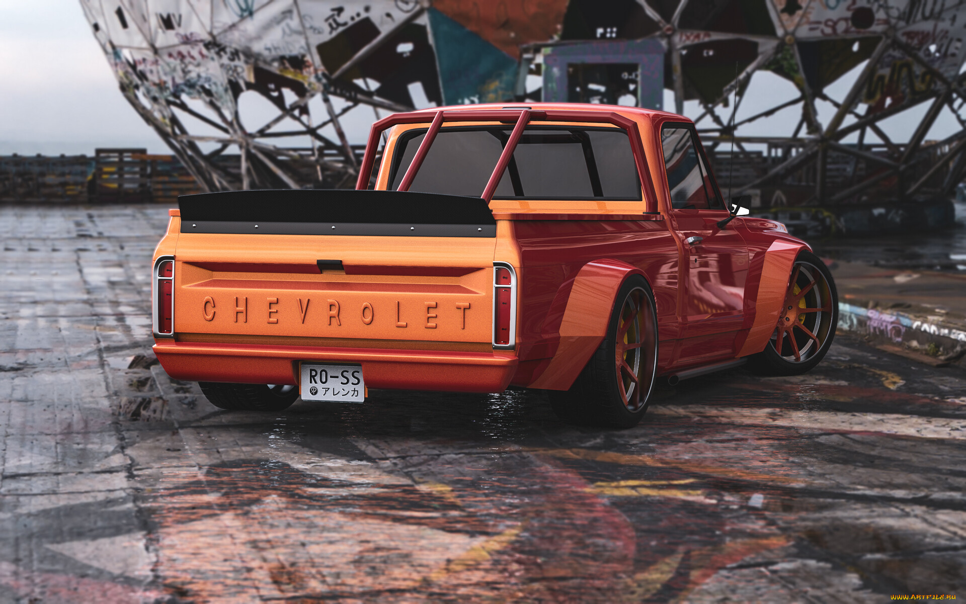 chevrolet, c10, slammed, автомобили, виртуальный, тюнинг, chevrolet, c10, slammed, американская, классика, и, мощь