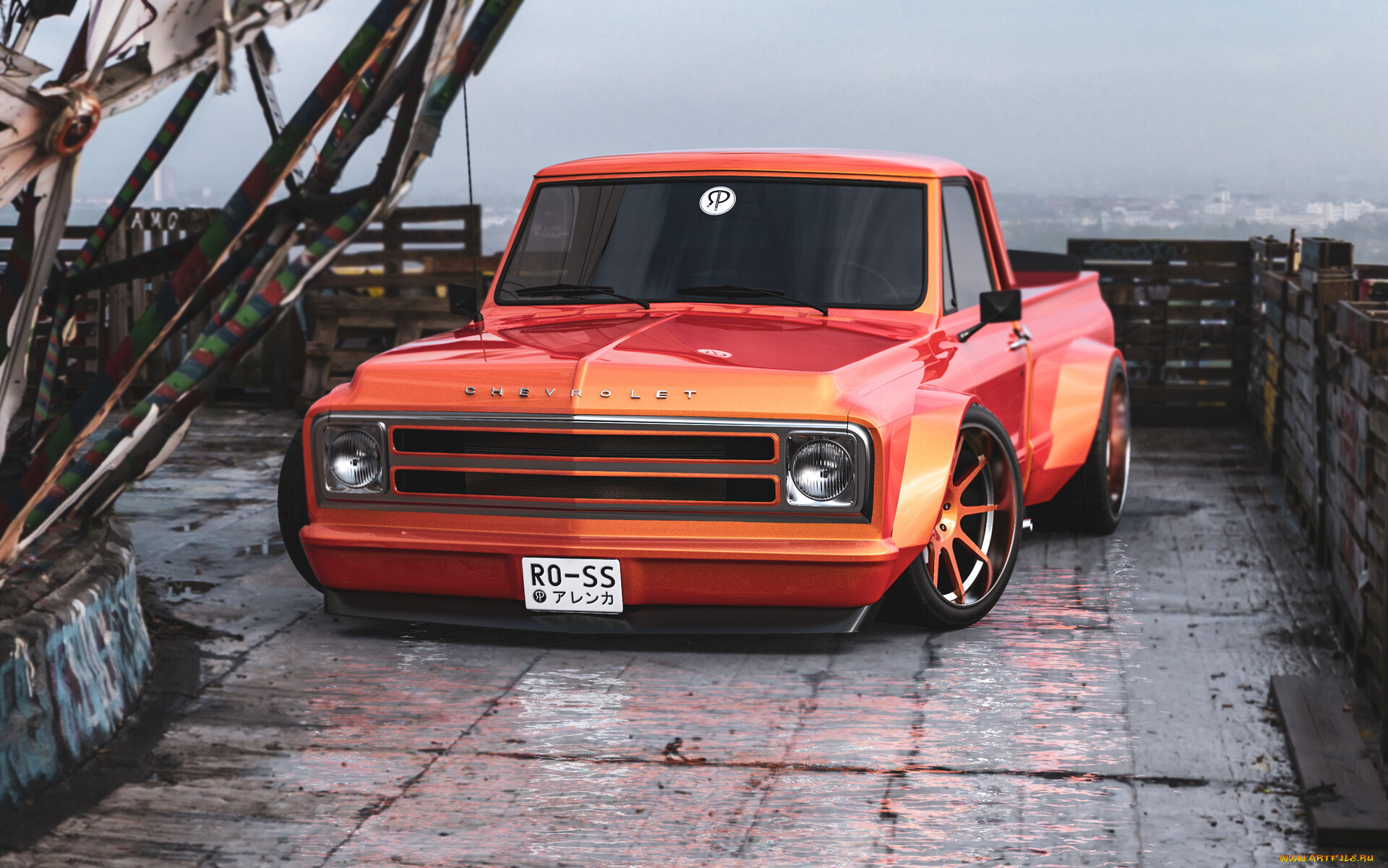 chevrolet, c10, slammed, автомобили, виртуальный, тюнинг, chevrolet, c10, slammed, американская, классика, и, мощь