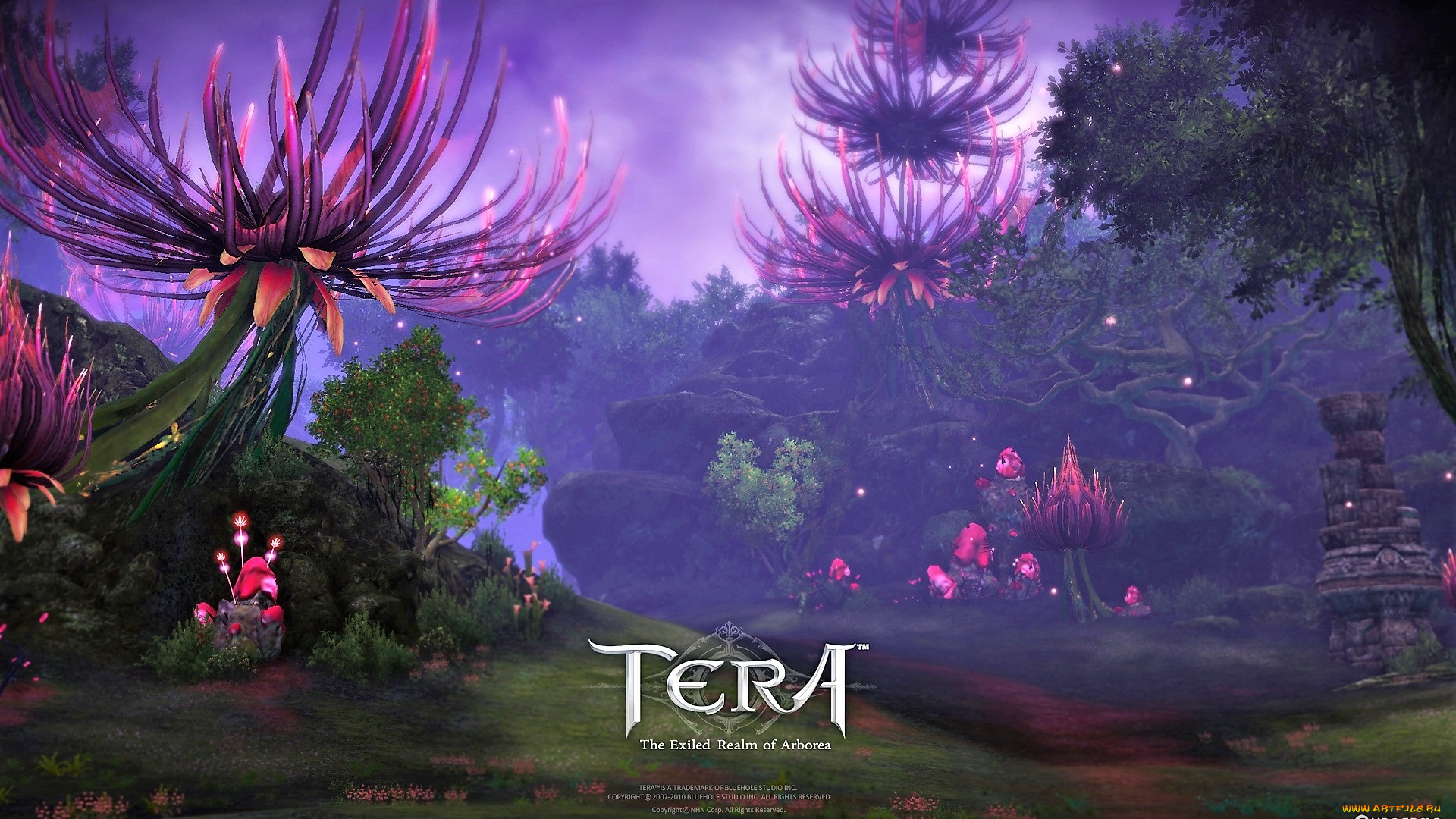 видео, игры, tera, , the, exiled, realm, of, arborea, природа, лес, цветы