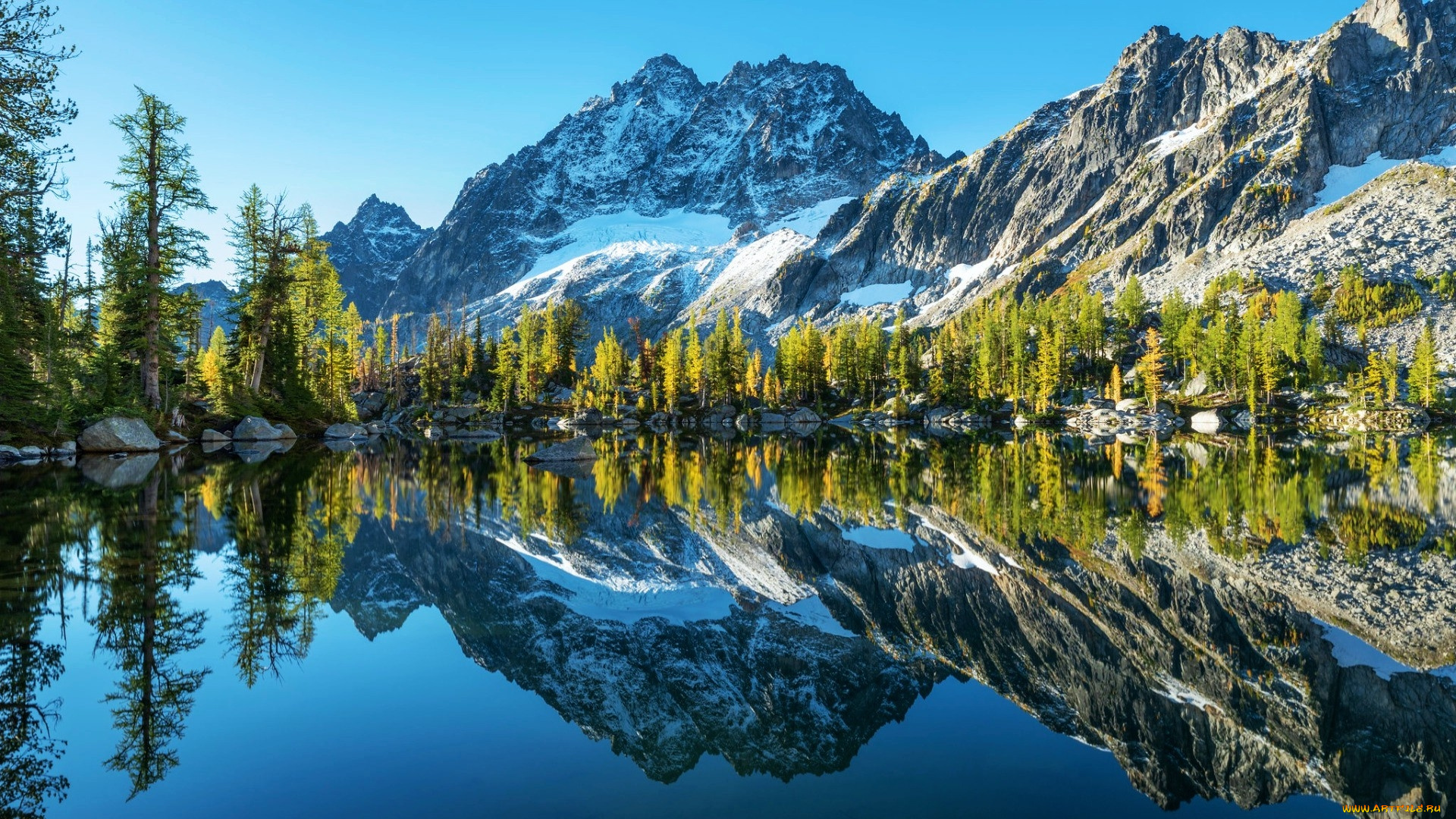 horseshoe, lake, cascade, range, washington, природа, реки, озера, horseshoe, lake, cascade, range