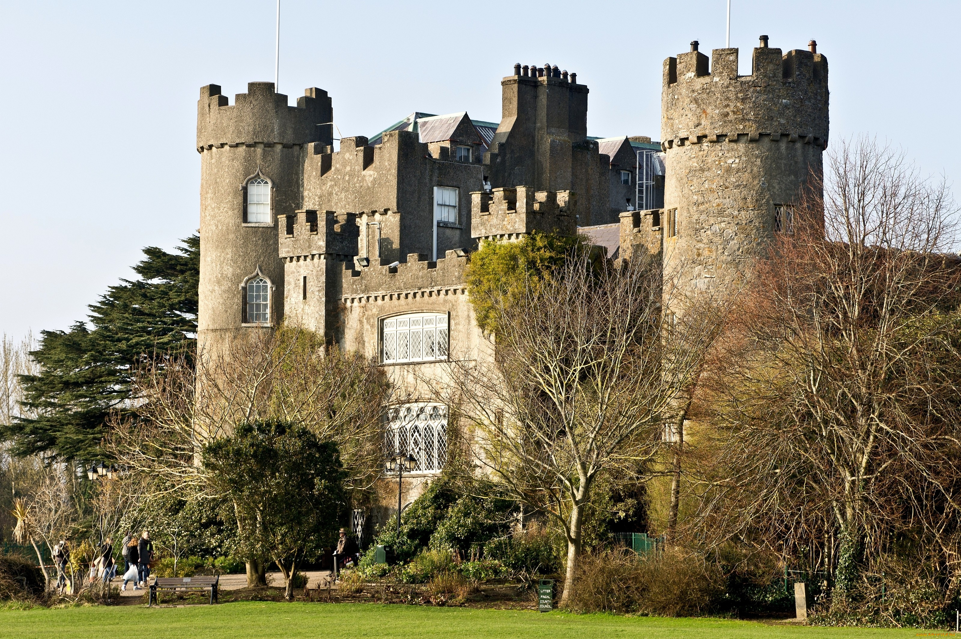 замок, малахед, ирландия, города, дворцы, замки, крепости, башни, большой, каменный