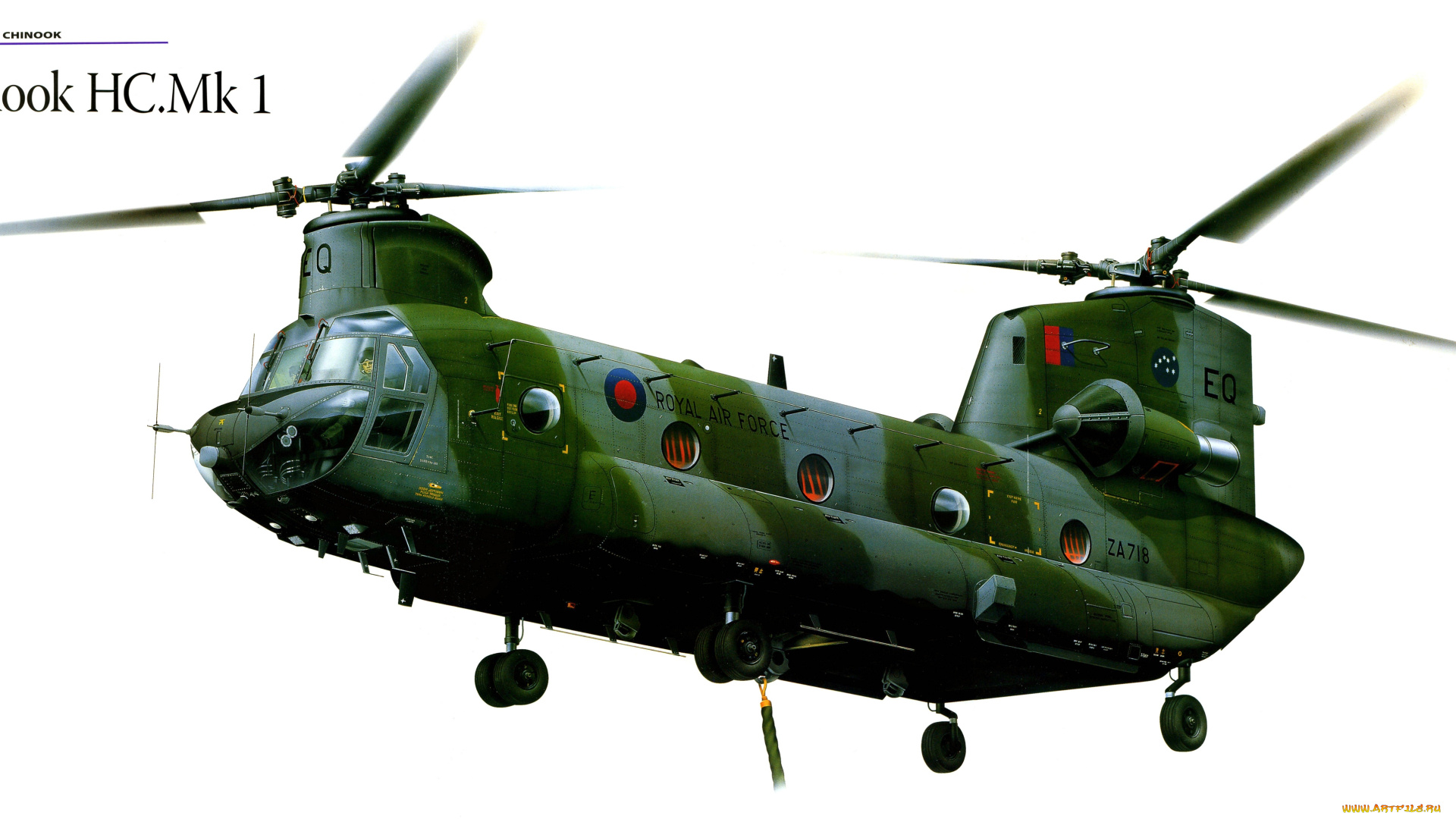 авиация, 3д, рисованые, v-graphic, вертолет, транспортный, военный, chinook, ch, 47, boeing
