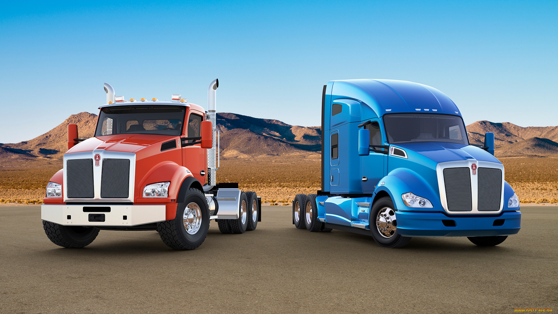 kenworth, -, t680, and, t880, автомобили, kenworth, тяжелый, грузовик, седельный, тягач