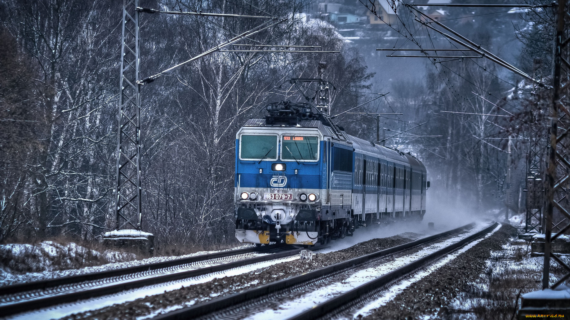 техника, электрички, железная, дорога, локомотив, состав