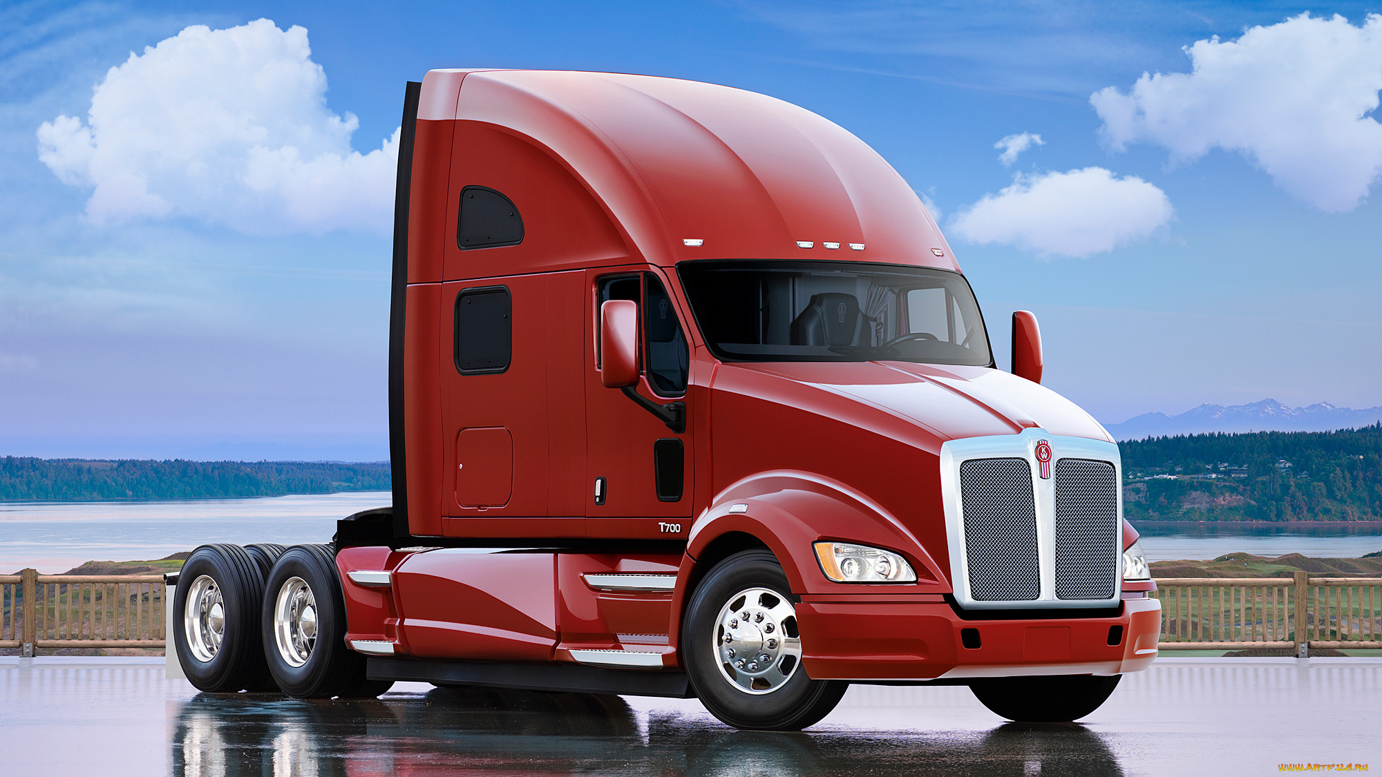 kenworth, -, t700, 75-inch, sleeper, автомобили, kenworth, тяжелый, грузовик, седельный, тягач