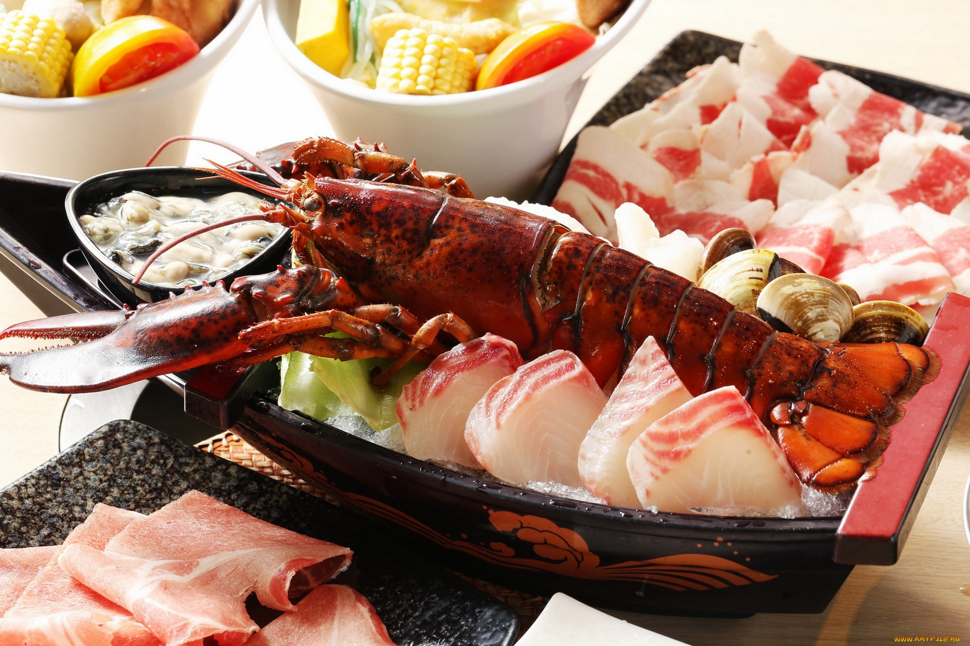 еда, рыба, , морепродукты, , суши, , роллы, омар, морепродукты