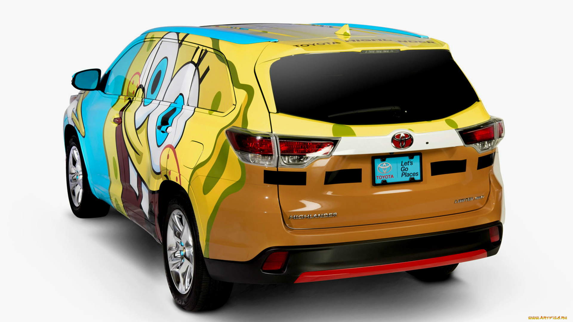 toyota, highlander, spongebob, squarepants, concept, 2013, автомобили, toyota, squarepants, spongebob, highlander, 2013, concept