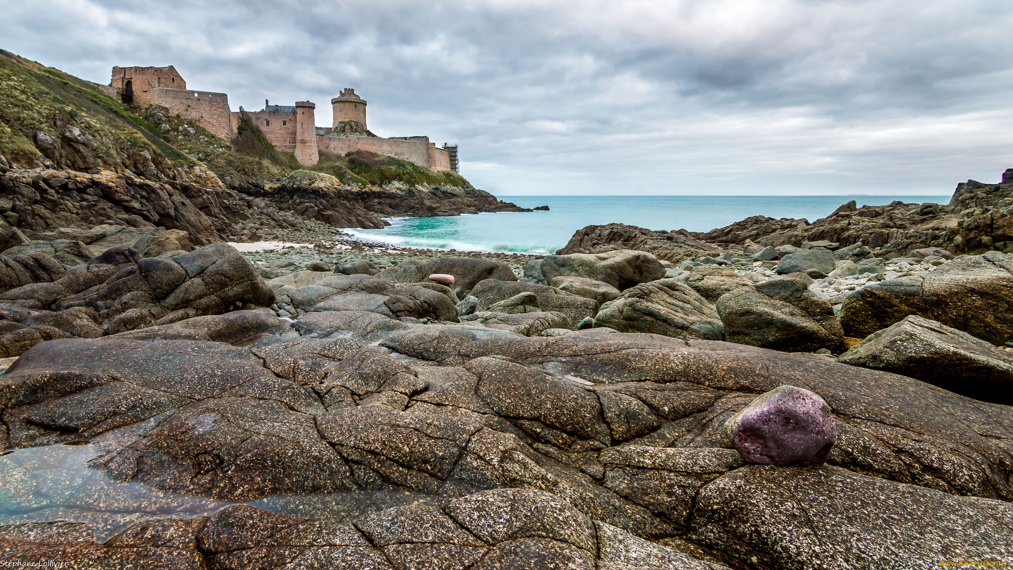 fort, la, latte, -bretagne, города, -, пейзажи, побережье, крепость