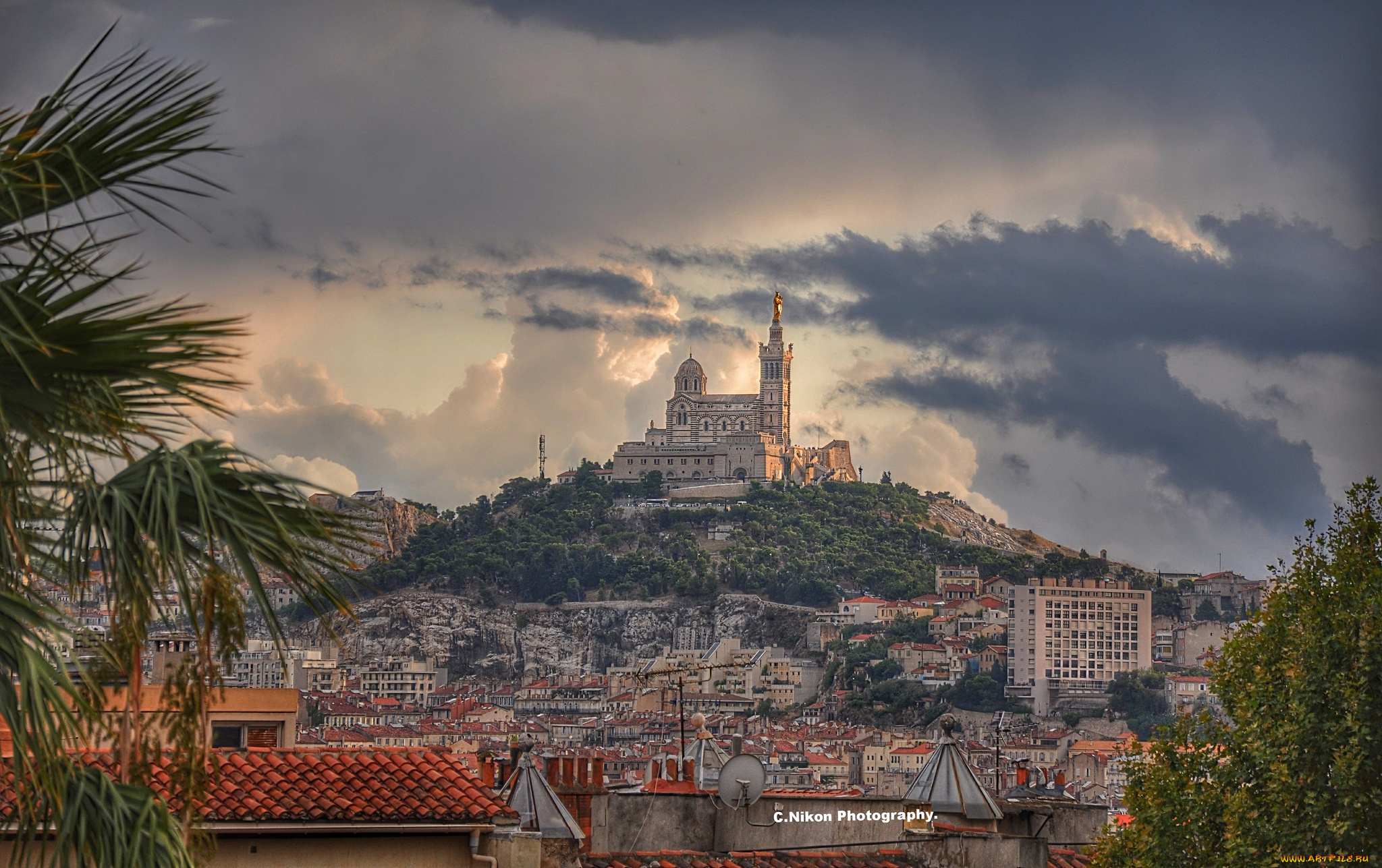 marseille, города, марсель, , франция, холм, замок